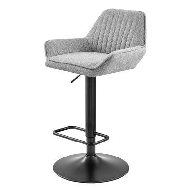 Luther Swivel Gaslift Bar Stool: Product quarter view