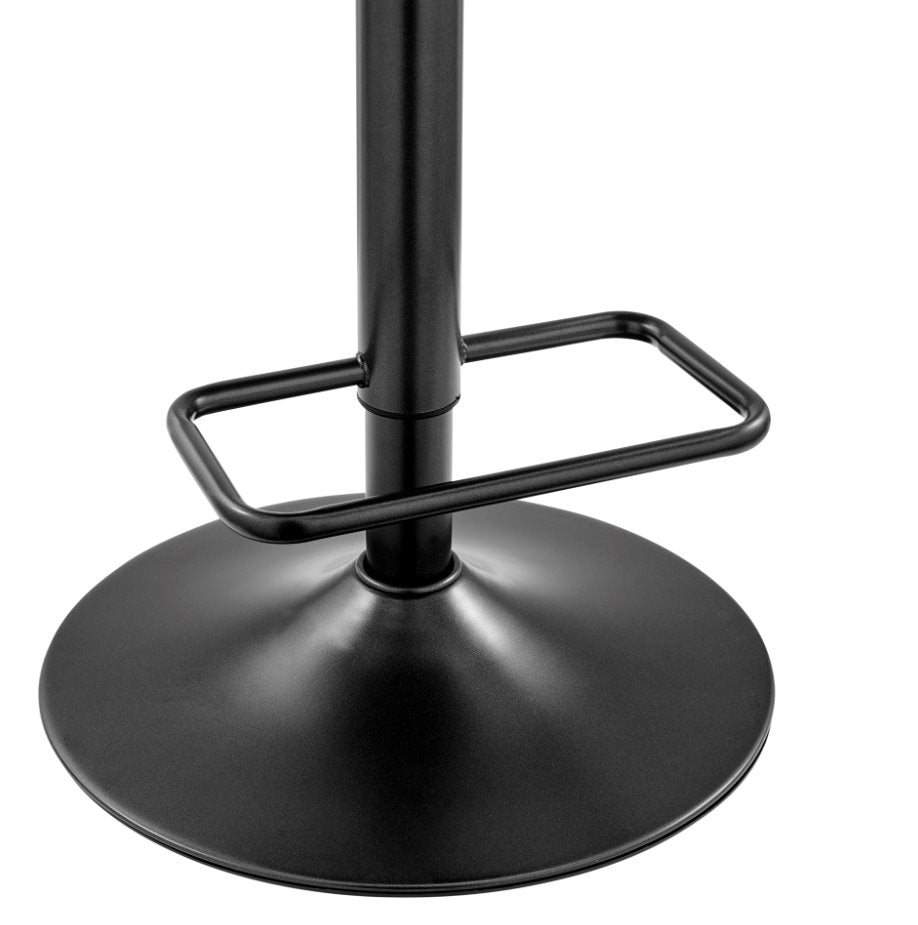 Luther Swivel Gaslift Bar Stool: Up-Close bar stool footrest