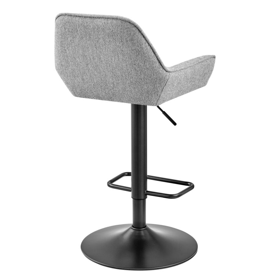 Luther Swivel Gaslift Bar Stool: Product quarter back view
