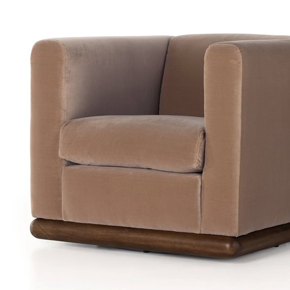 Elizabeth Swivel Chair: Cushion and Base View