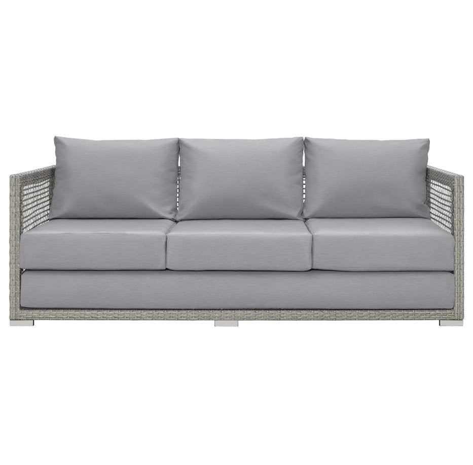 Aura Outdoor Patio Wicker Rattan Sofa: Available Online at City Home PDX
