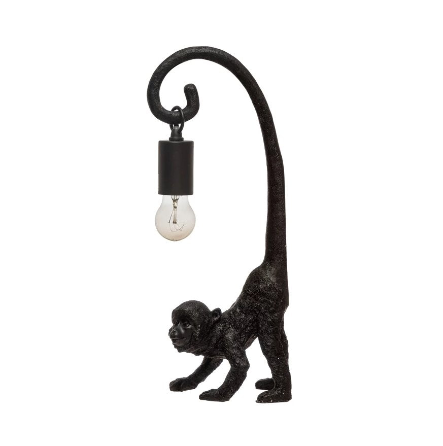 Resin Monkey Wall Sconce/Table Lamp with Inline Switch: Available at City Home PDX
