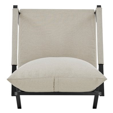 Rivano Fabric Outdoor Accent Arm Chair: Top Chair View-Coastal Taupe
