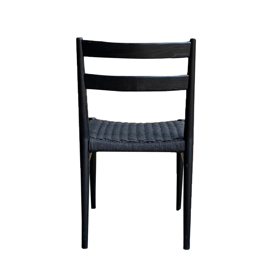 Jakarta Woven Seat Dining Chair: Chair Back View