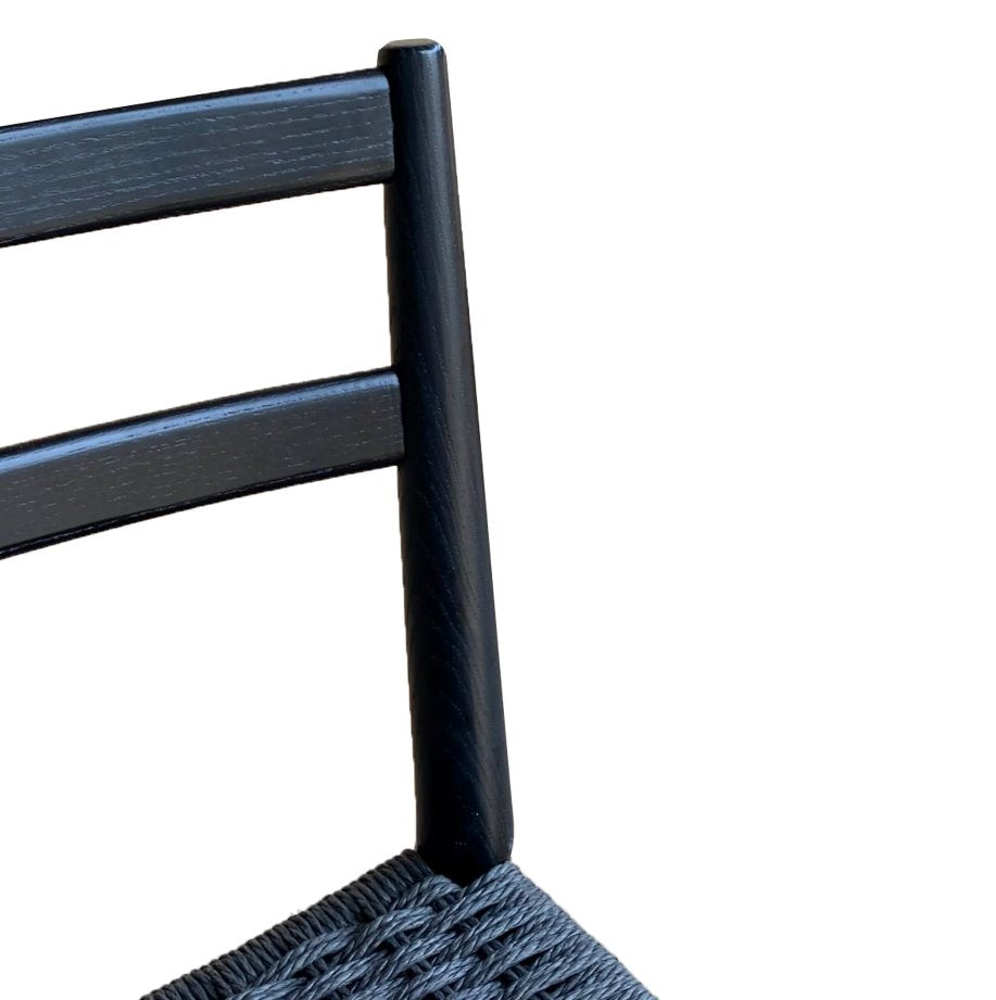 Jakarta Woven Seat Dining Chair: Up-Close Corner View