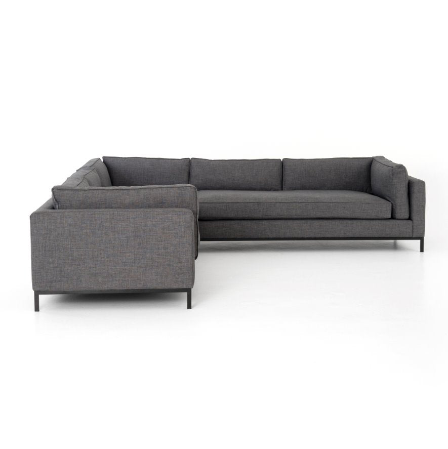 Grammercy 3-Piece Sectional in Bennett Charcoal