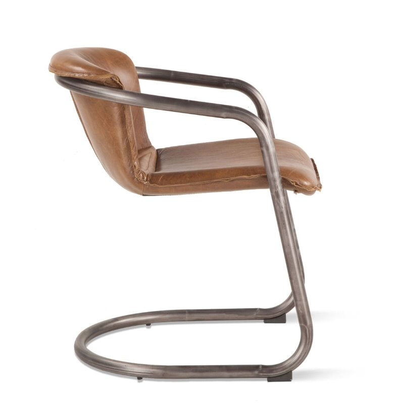 Portofino Berham Chestnut Dining Chairs- Side View