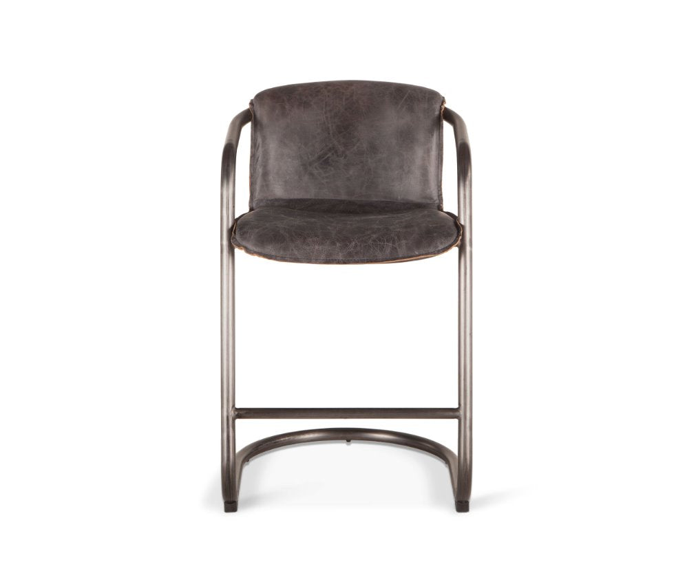 Portofino Antique Ebony Counter Chair- Front View