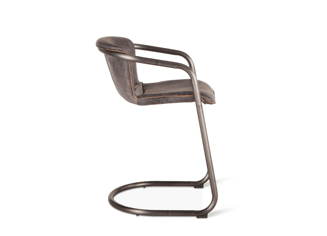 Portofino Antique Ebony Counter Chair- Side View