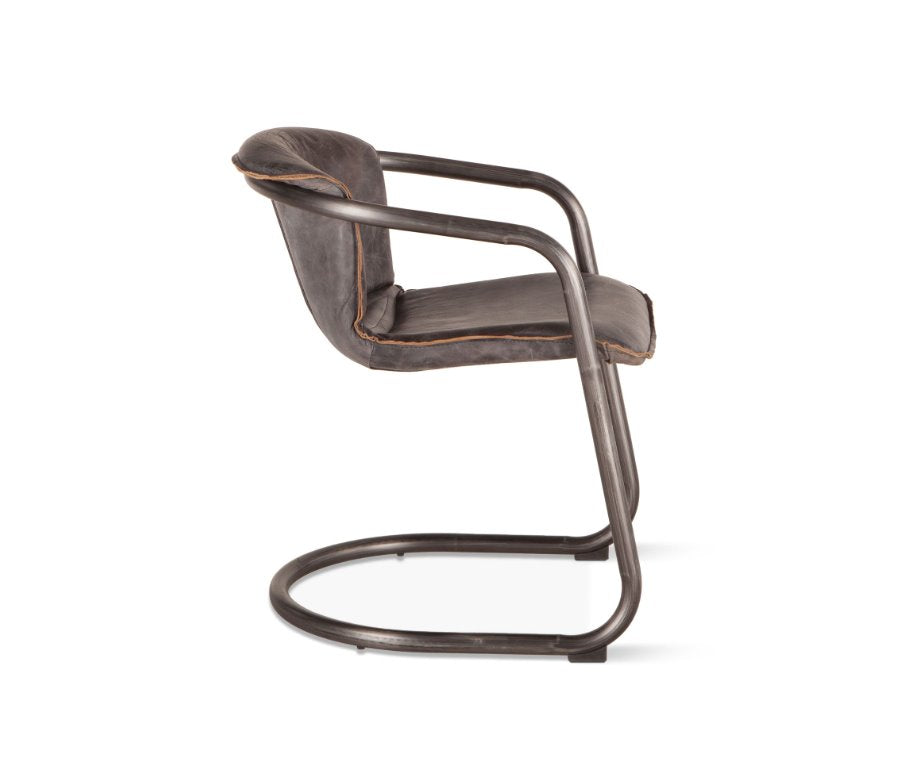 Portofino Antique Ebony Dining Chairs- Side View