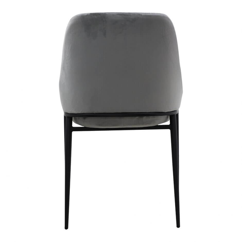 Sedona dining chair in grey velvet