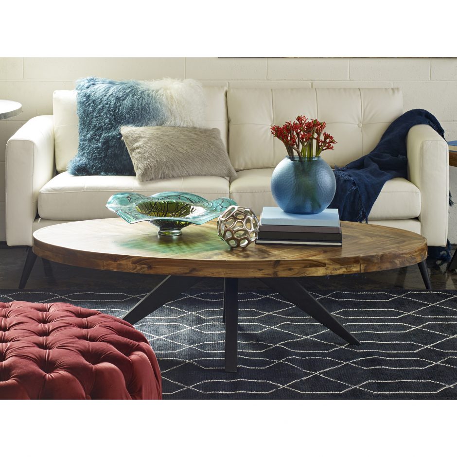 Parq Oval Coffee Table styled