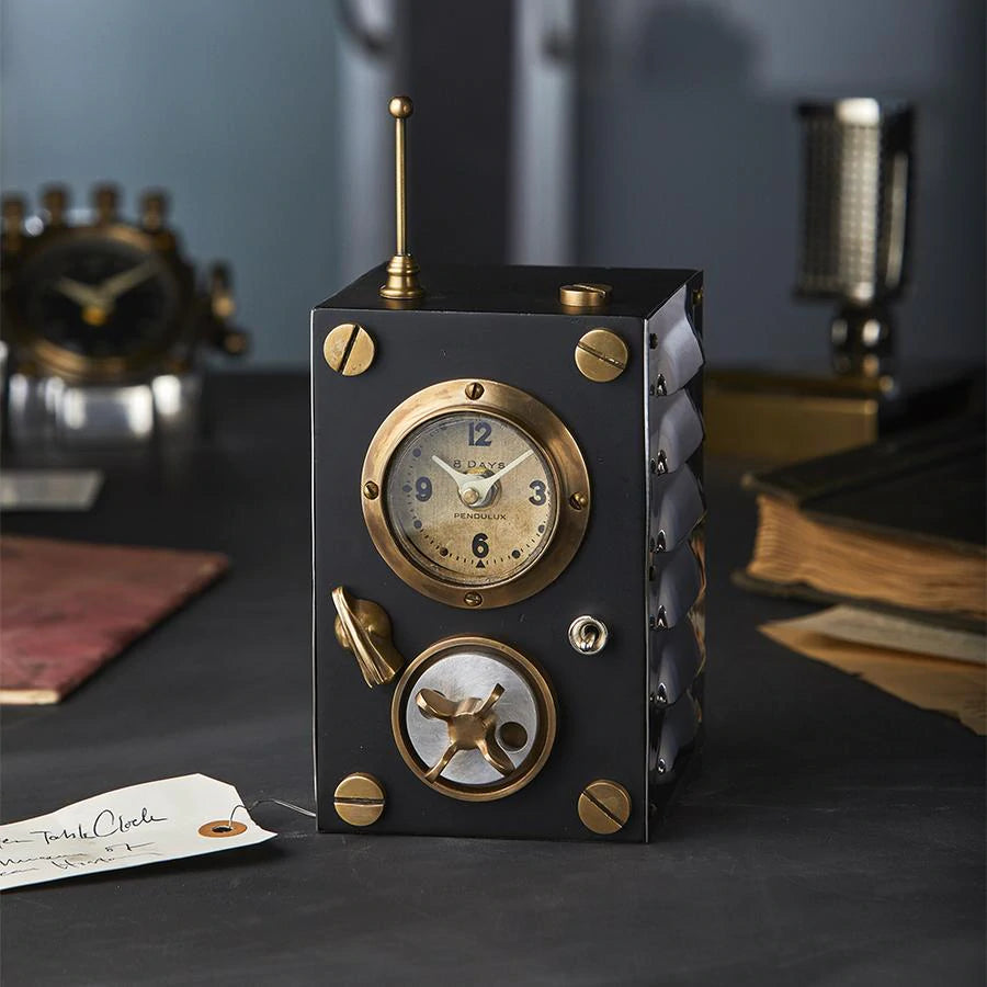 Transmitter table clock on desk