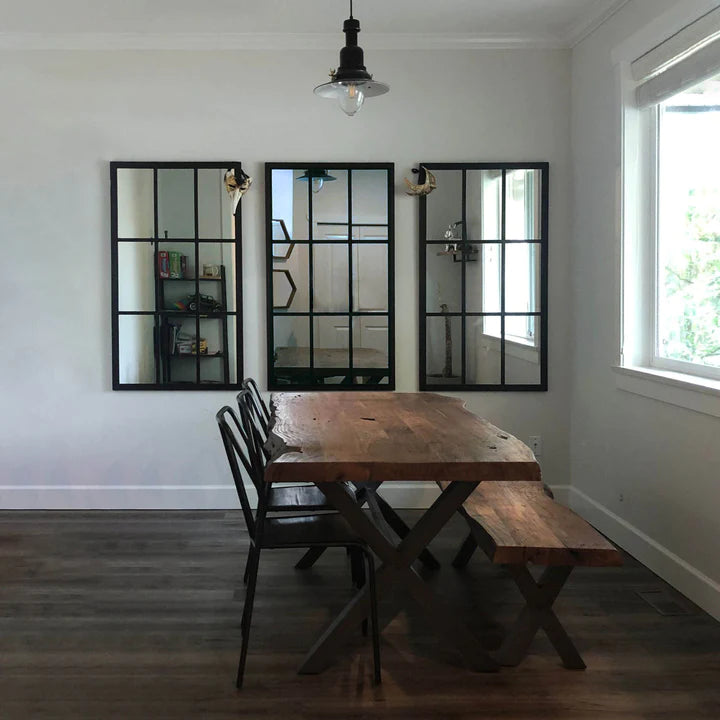 Restore Dining Table in Solid Acacia styled in a farmhouse inspired room
