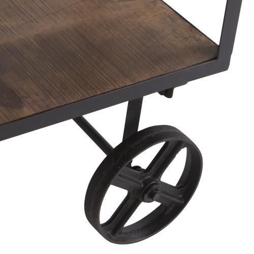 Reclaimed Wood & Iron Entertaining Cart - Yosemite