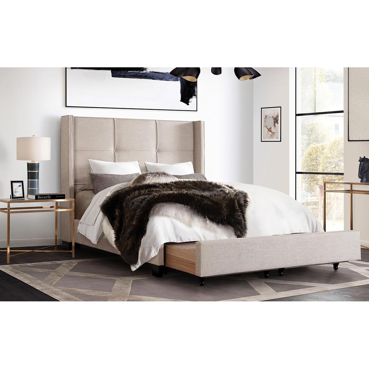 Beverly Storage Bed SmallSpace Furniture Upholstered City Home