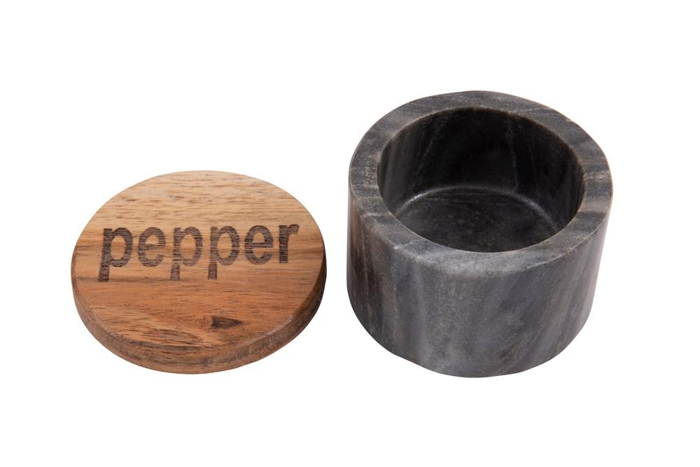 Salt & Pepper Marble Pinch Pots - Creative Co-Op