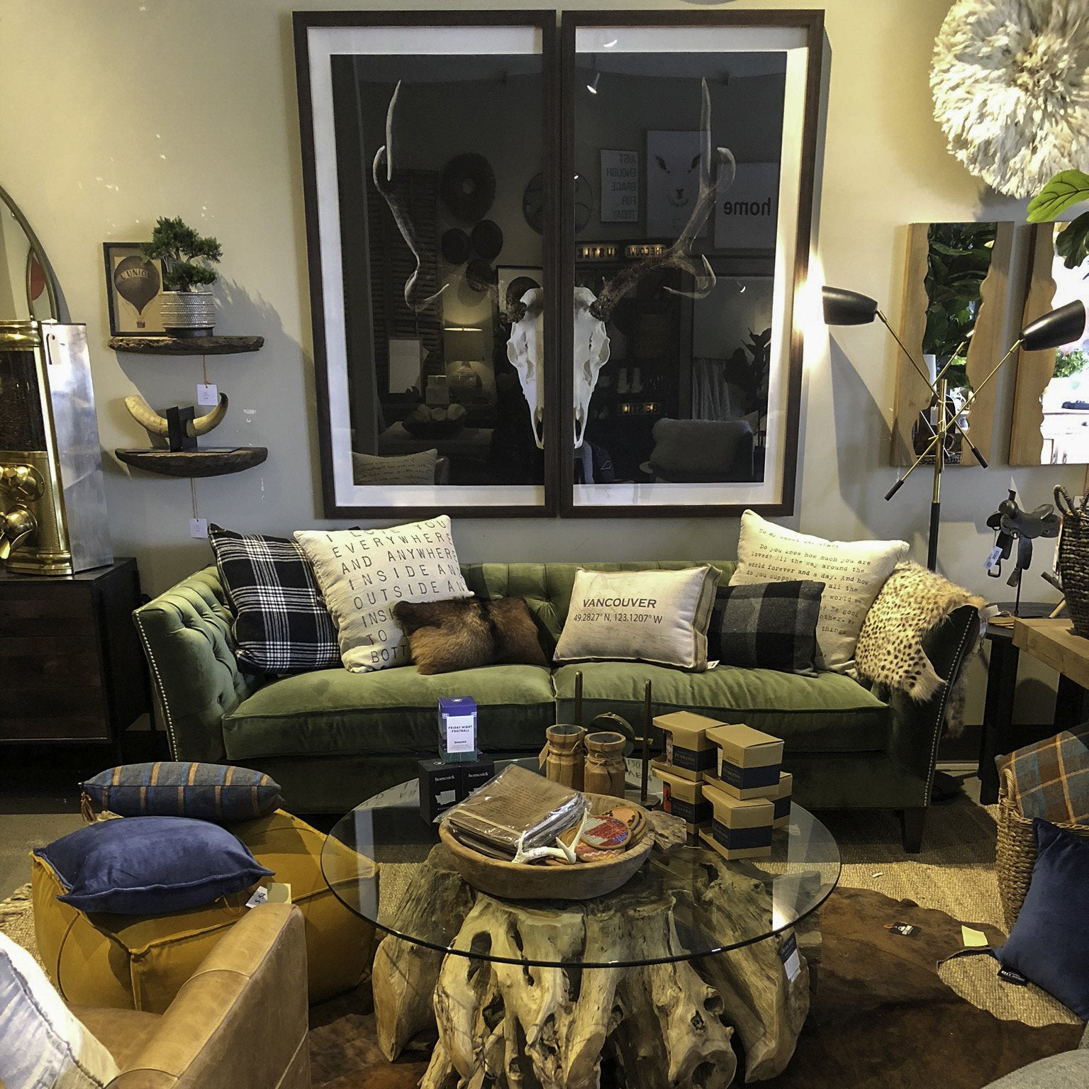 Stag Home Horn Art City | Rustic