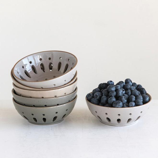 Stoneware Berry Bowls – 3 Colors - Creative Co-Op