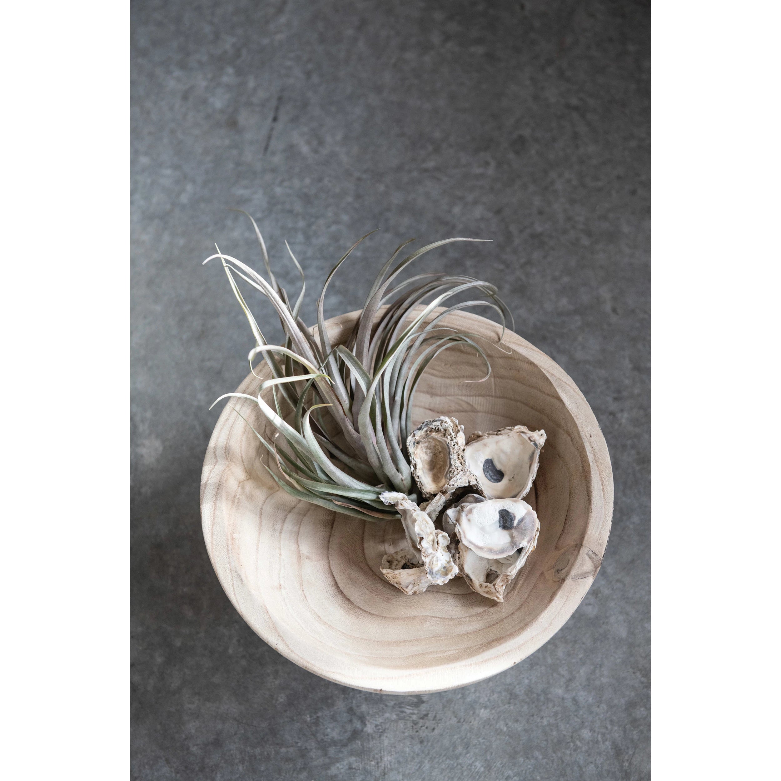 Decorative Paulownia Wood Footed Bowl