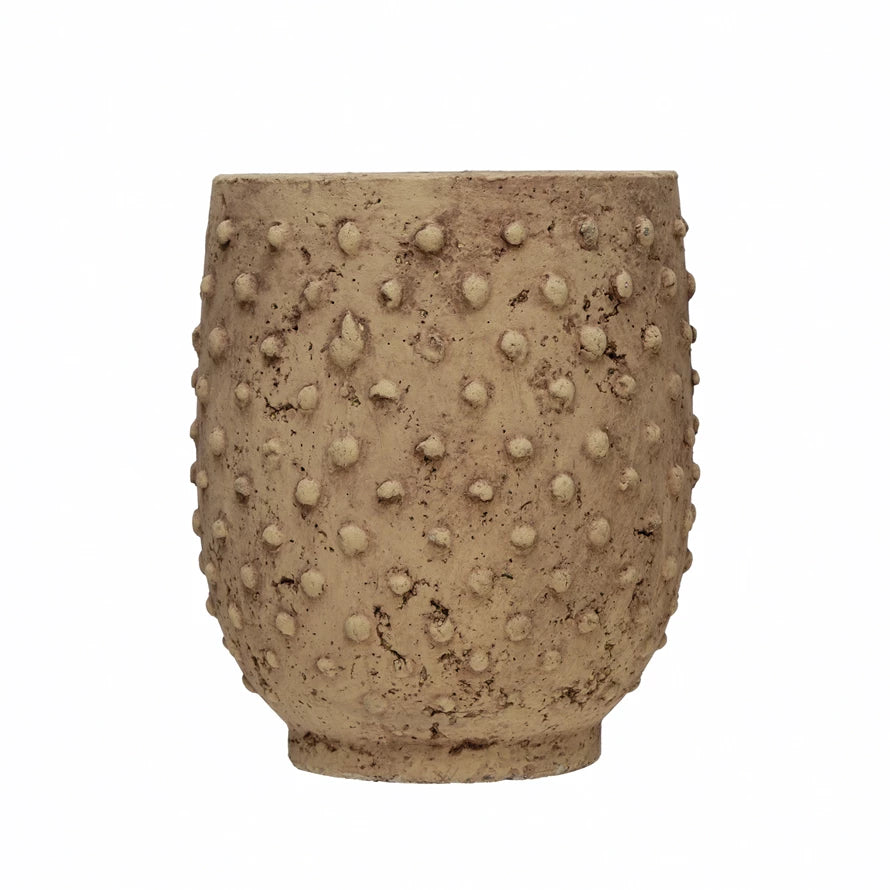 Sandstone Distressed Hobnail Planter