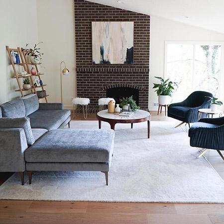 Eloise Blue Swivel Chair - Porter