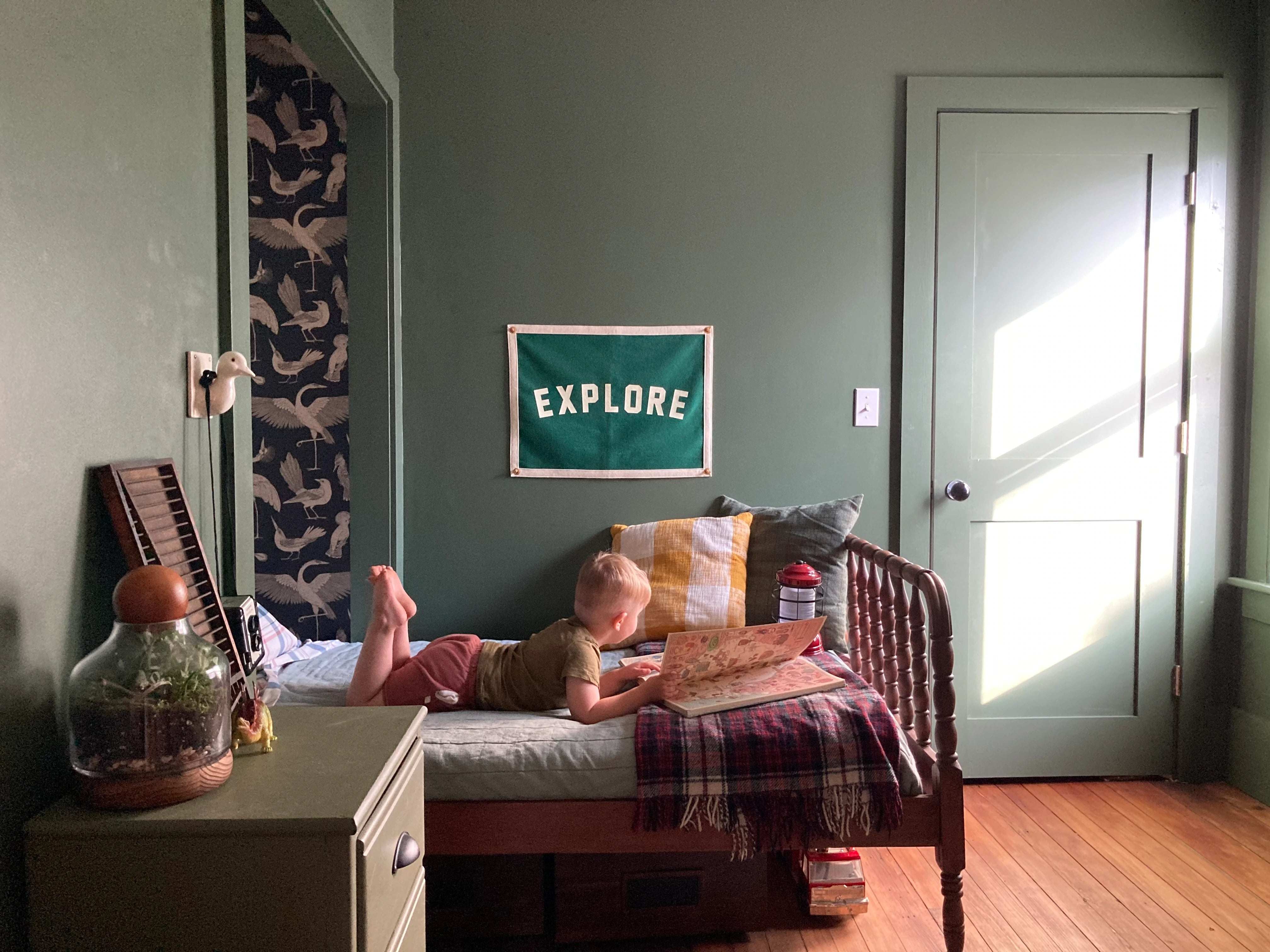 Explore Camp Flag kids room decor