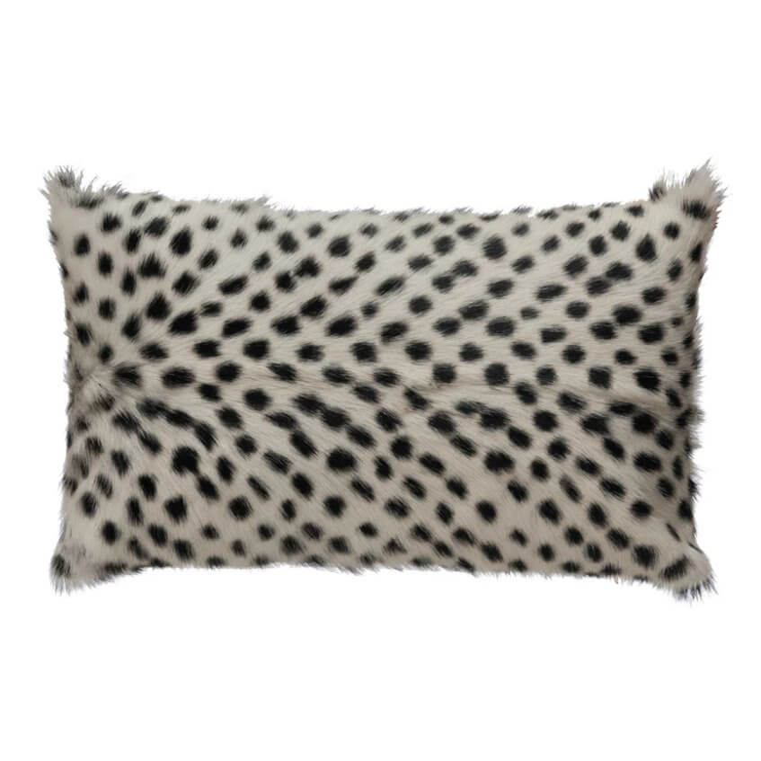 Goat fur throw pillow with spots - available at City Home PDX