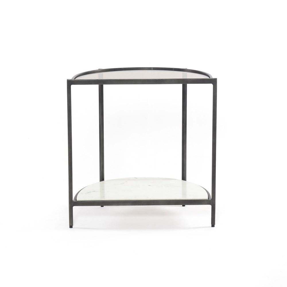Grace Marble & Glass End Table - Four Hands