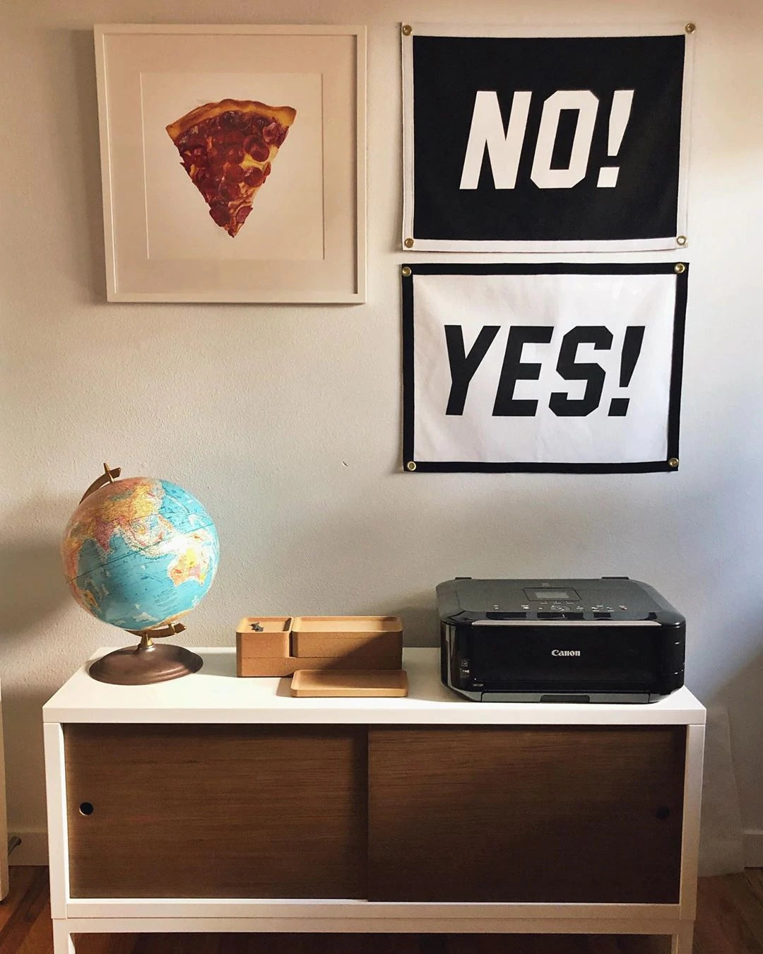 No! Camp Flag paired with Yes! camp flag