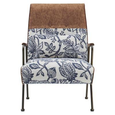 Blue and white online floral chair