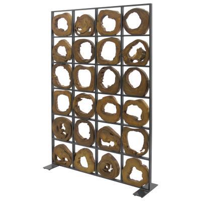 Teak and Metal Kenan Divider - New Pacific Direct