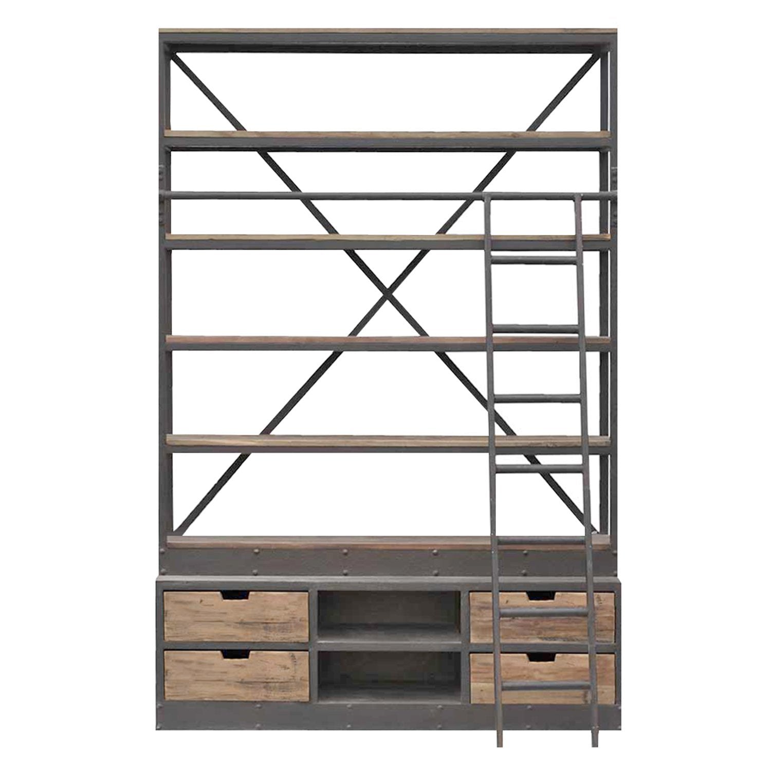Library Loft Ladder Bookcase - Primitive Collections