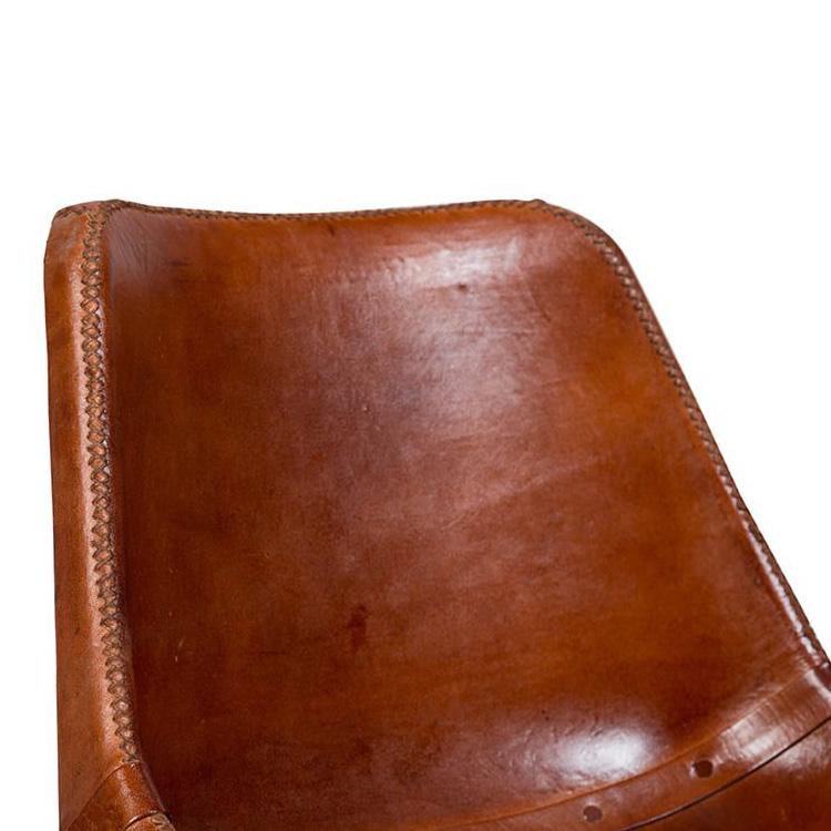 Leather Dining Chairs w/Metal Base - Porter