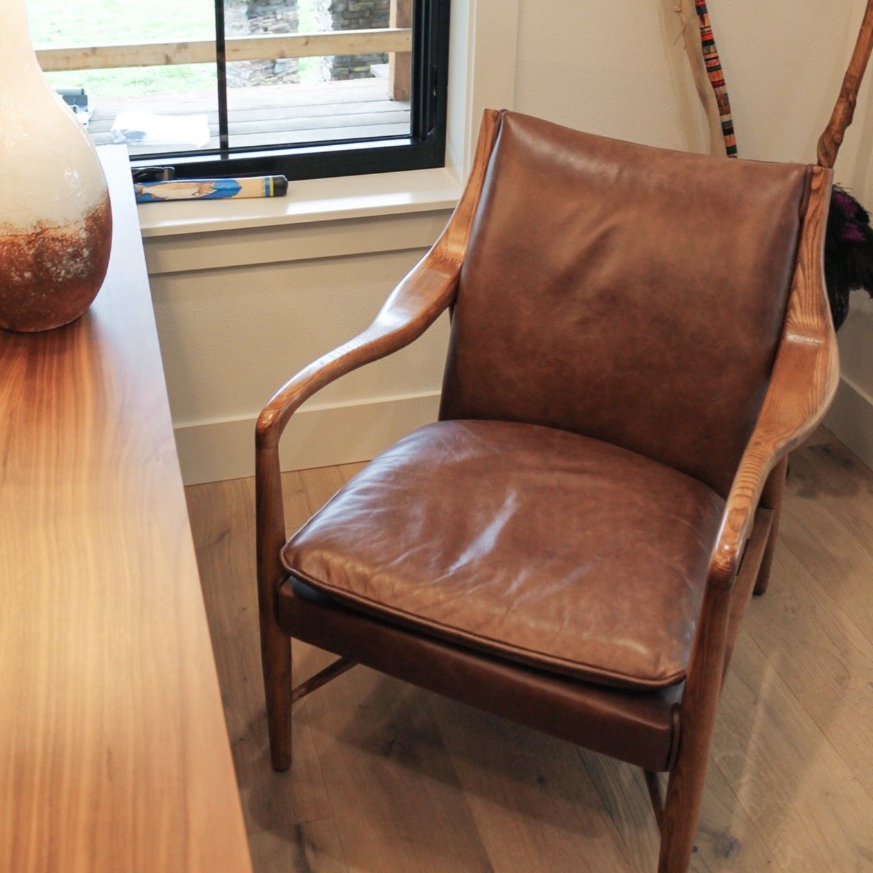 Kiannah Leather Club Chair - 3 Colors - Classic Home