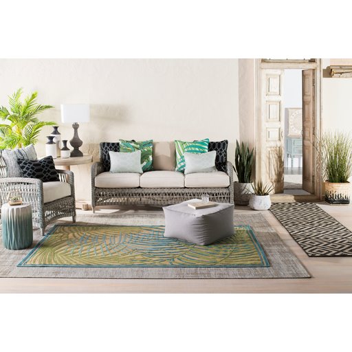 Palm Leaf Print Indoor/Outdoor Rug - Surya