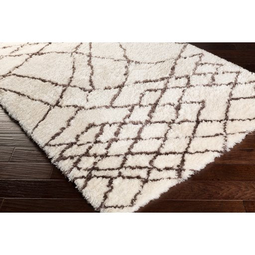 Ivory & Dark Brown Scout Rug - Surya