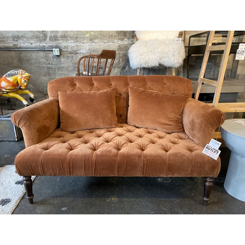 Tamara velvet loveseat - shop unique pieces at the City Home outlet